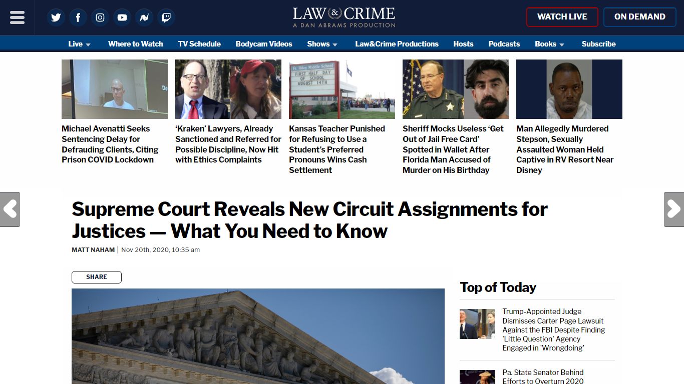 What Are Supreme Court Justices Circuit Assignments? - Law & Crime